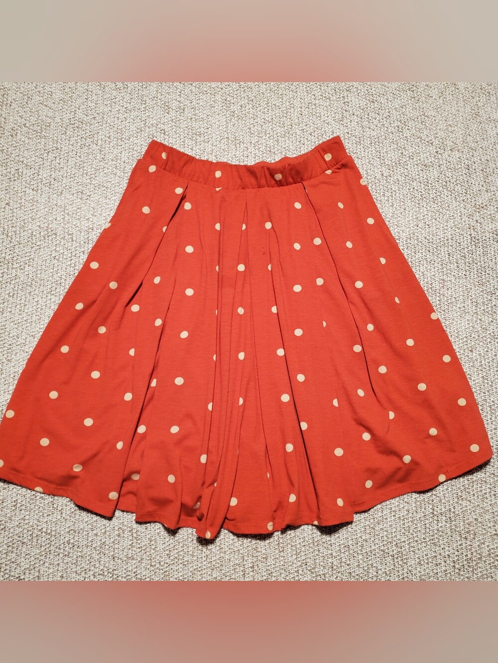 LuLaRoe Rust Red Polka Dot Circle Skirt
